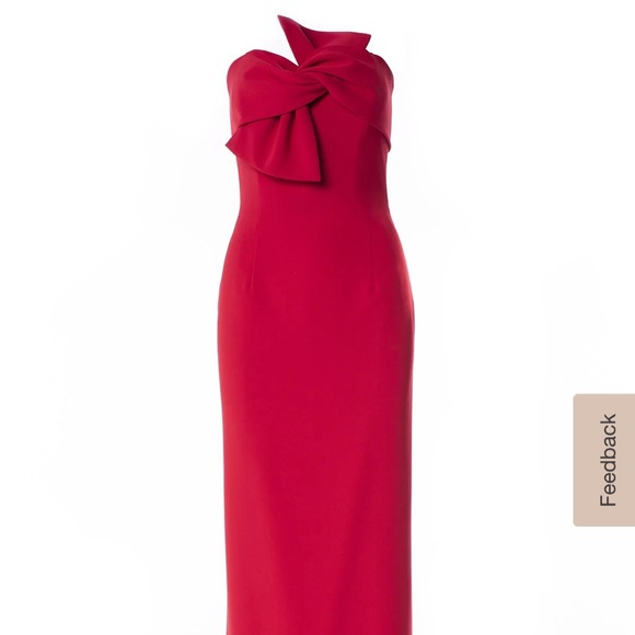 Lucian Matis Designer strapless Bow Tie Front Gown emerald green - Picture 7 of 11